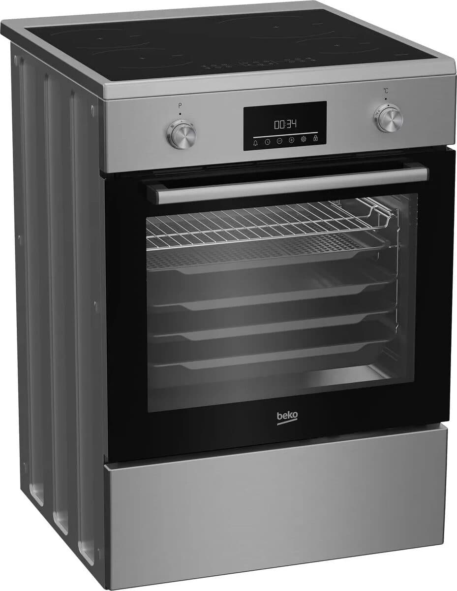 Beko FBMA6930GX Inductiefornuis 60 cm – Oven 72 l met AirFry, RVS