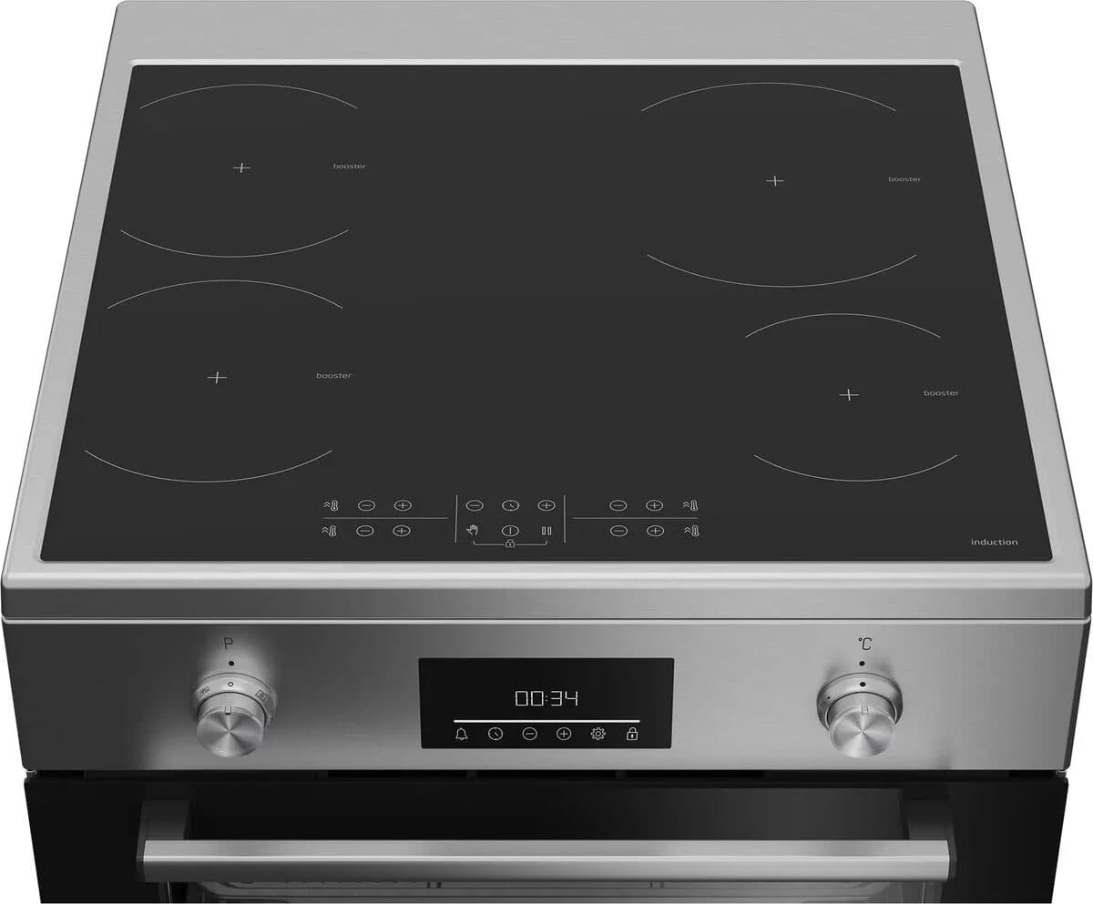 Beko FBMA6930GX Inductiefornuis 60 cm – Oven 72 l met AirFry, RVS