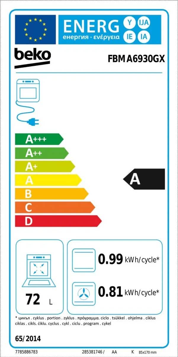 Beko FBMA6930GX Inductiefornuis 60 cm – Oven 72 l met AirFry, RVS