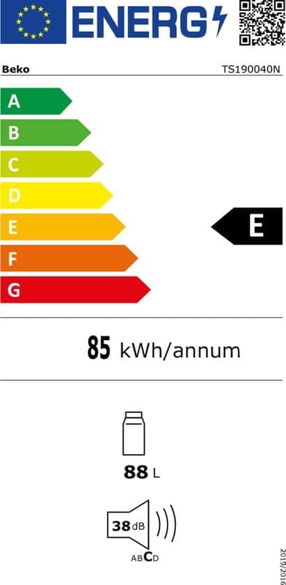 Beko TS190040N – Koelkast – Tafelmodel – Wit – Vrijstaand – Zonder vriesvak