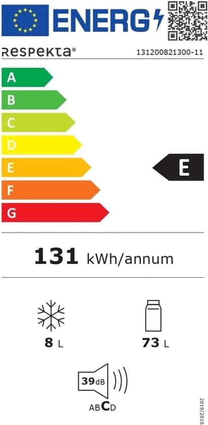 Respekta Onderbouw koelkast met vriesvak / 82 cm hoogte / 47,5 cm breedte / 81 L nettocapaciteit