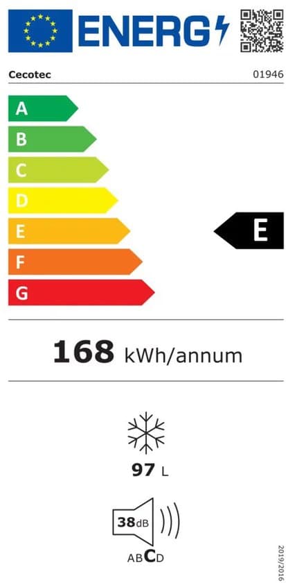 Cecotec Bolero Coolmarket Tf 97 Verticale Vriezer Transparant 97l / EU Plug 220V