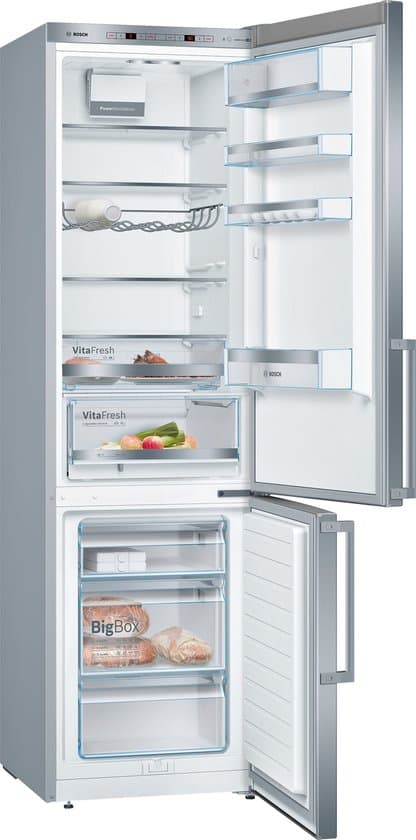 Bosch KGE398IBP – Serie 6 – Koel-vriescombinatie – RVS – Energielabel B – VitaFresh: houdt etenswaren langer vers in gekoelde lades