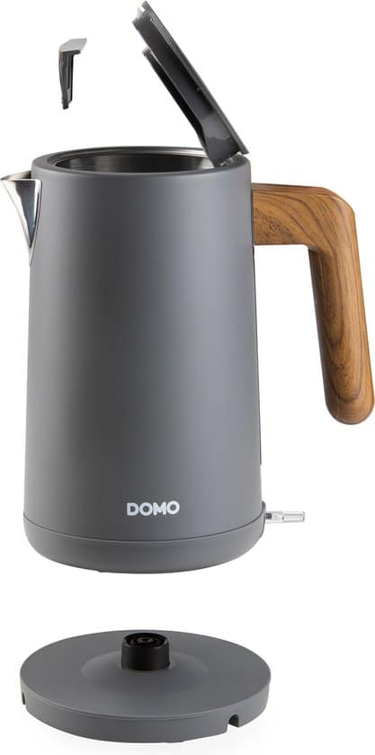 DOMO DO9268WK Waterkoker ‘Wood You’ – 1,7 L – mat grijs