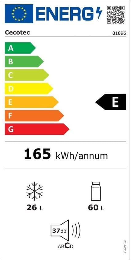 Koelkast Cecotec Bolero CoolMarket 2D Origin 86 Beige E Beige Onafhankelijk