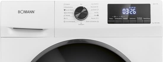 Bomann WA 7175 W Wasmachine – 7KG – 1400 toeren – 15 programma’s – Stoomfunctie – Energieklasse A – 10 jaar motorgarantie