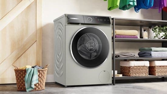 Bosch Serie 8 WGB2560X0 wasmachine Voorlader 10 kg 1600 RPM Zilver, Roestvrijstaal Duits display