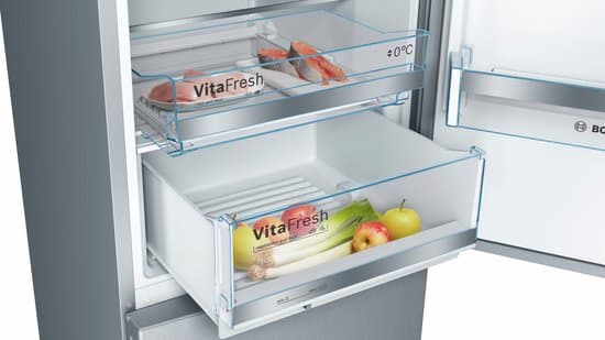 Bosch KGE398IBP – Serie 6 – Koel-vriescombinatie – RVS – Energielabel B – VitaFresh: houdt etenswaren langer vers in gekoelde lades