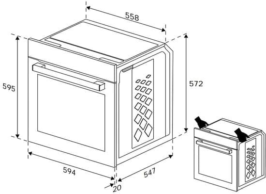 BEKO BBUM13329XS, Inbouw ovenset (glaskeramische kookplaat, A, 72 l)