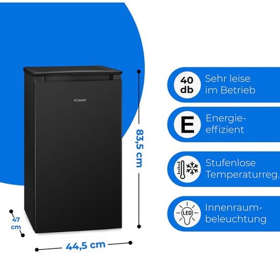 BOMANN KS 7254 Koelkast (E, 83,5 cm hoog, zwart)