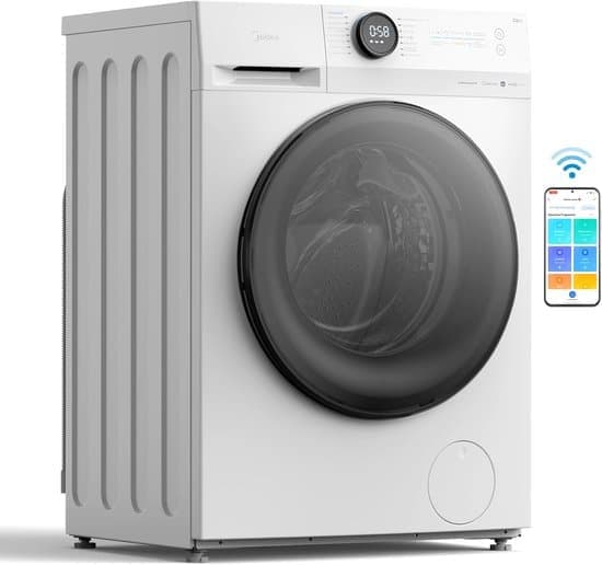 Midea MF200D86WB-14DAS wasdroger, 8/6kg wassen/drogen Duits Display