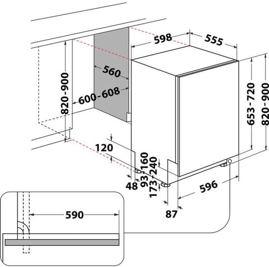 Bauknecht B2I HKD526 A volledig geïntegreerde vaatwasser 60 cm