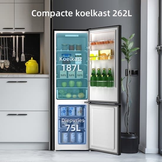 CHiQ CBM260LC – Koel-vriescombinatie – 262 Liter – 38 dB – Donker RVS – Low Frost – 12 jaar garantie op compressor – 2025 Nieuw