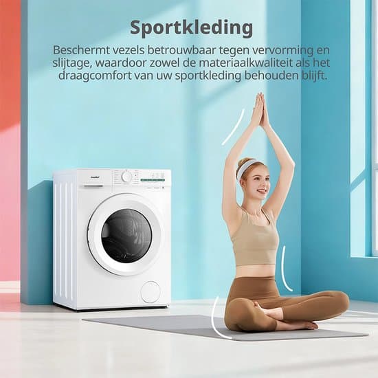 Comfee’ CF08EWP05W Wasmachine voorlader 8 kg, Energie-efficiëntieklasse A-10%, Wit, Duits display