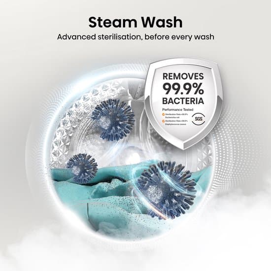 Hisense WF3S8043BB3 wasmachine Voorlader 8 kg 1400 RPM Zwart Duits display