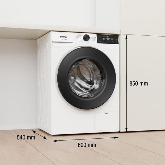 Gorenje WGAM474A wasmachine Voorlader 7 kg 1320 RPM Wit- Duits display