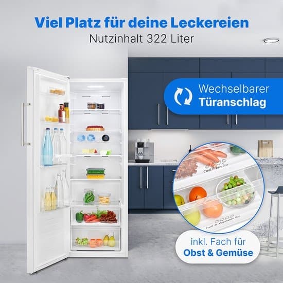 Bomann Koelkast 172cm – 322 liter – Energielabel E