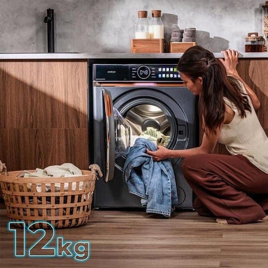 Cecotec Bolero DressCode 12980 Direct Drive wasmachine Voorlader 12 kg 1400 RPM Staal Engels Display