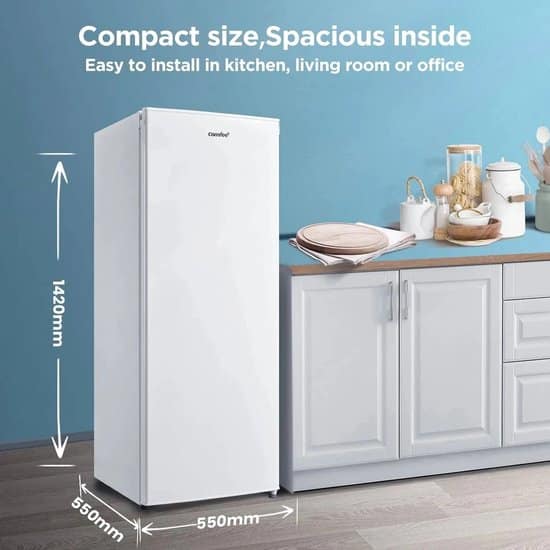 Comfee RCU160WH2(E) Vrieskast, 142 cm hoog, 160 liter vriesgedeelte, 183 kWh/jaar, deuraanslag verwisselbaar,