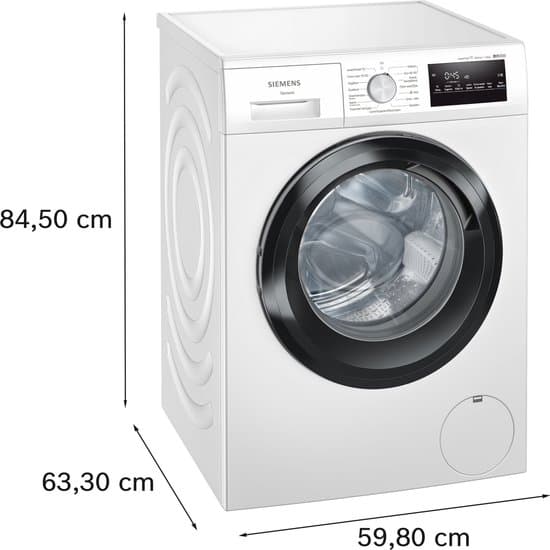 Siemens WM14N206NL – iQ300 – Wasmachine met stoom – 8 kg – 1400 rpm – smartFinish: vermindert kreukels tot 50% – speedPack L: verkort wasprogramma’s met varioSpeed