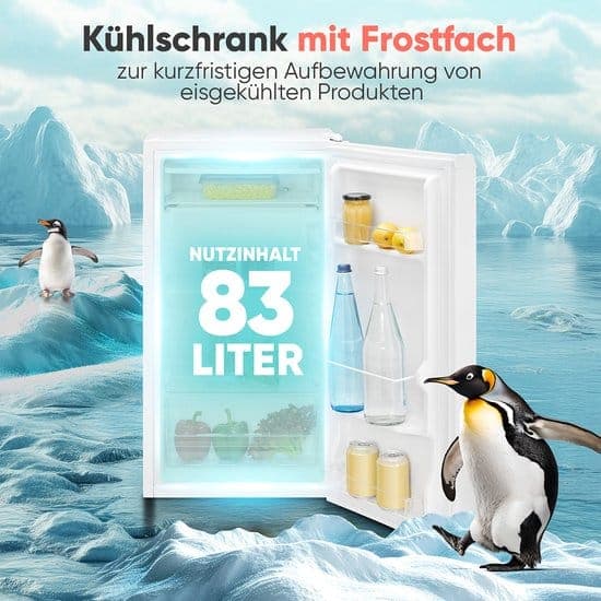 Bomann KS 7257 – Koelkast – 83Liter -met ijsblokjesvak – Wit