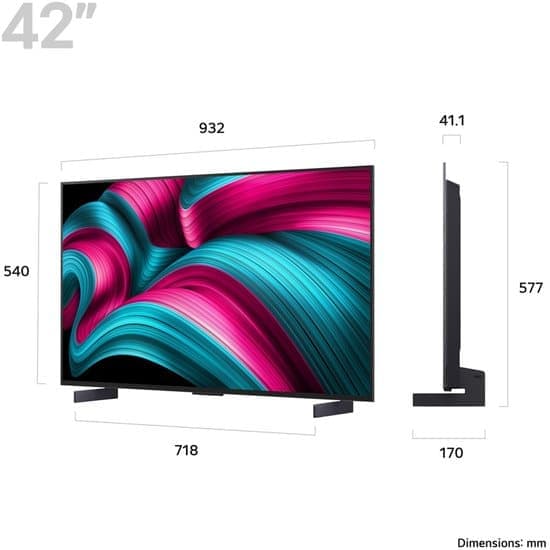 LG C5 OLED42C54LA – 42 inch – 4K OLED Evo – 2025 – Smart TV