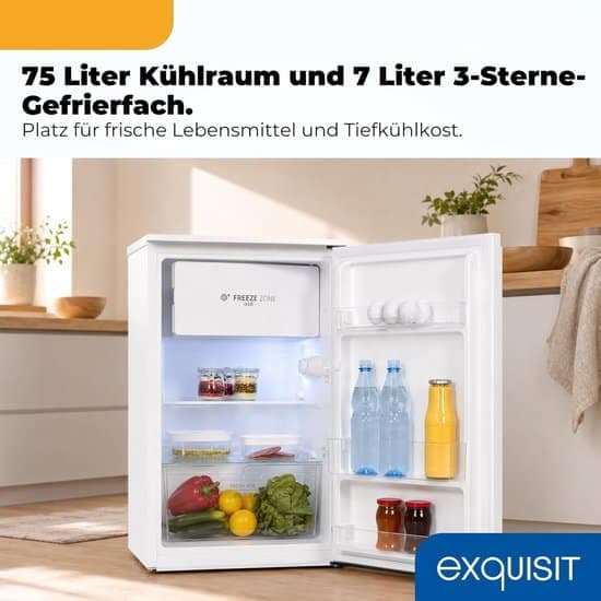 Exquisit Koelkast KS5117-3-010E – 82 liter – Energielabel E