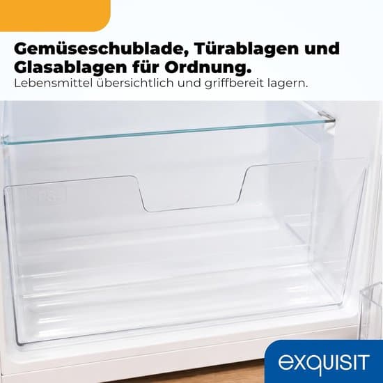 Exquisit KS5117-3-010E Koelkast, Wit, 82 l netto-inhoud, energie-efficiëntieklasse E, 38 dB