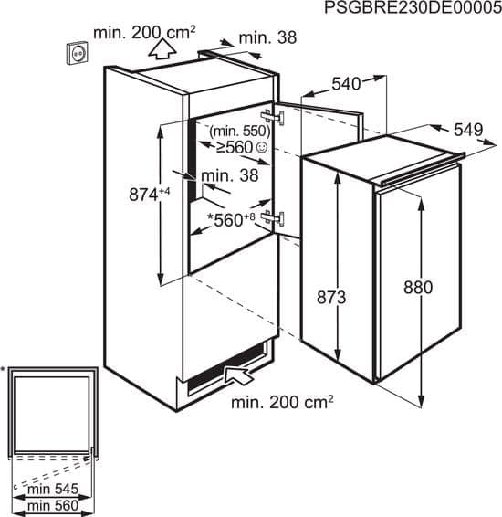 AEG TAB6L88ES LowFrost – Vriezer – Vrieskast Inbouw