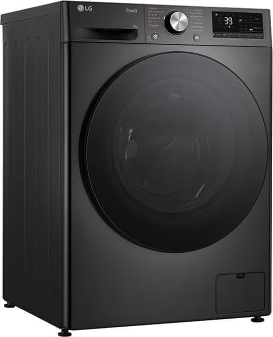 LG F4WR709YB wasmachine Voorlader 9 kg 1400 RPM Zwart Duits display