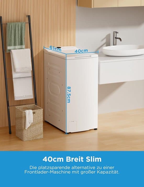 Midea Wasmachine voor voorlader, MF10ET60B, 6 kg, A, 1200 omw/min, Duits display