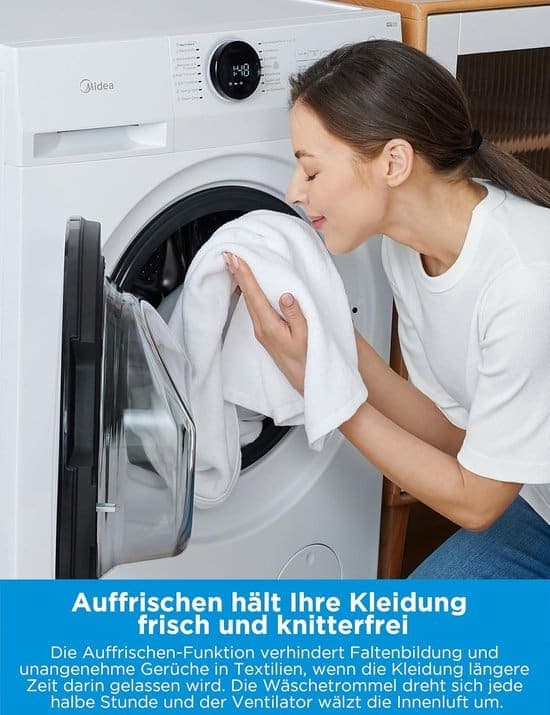 Midea MF200D86WB-14DAS wasdroger, 8/6kg wassen/drogen- Duits display