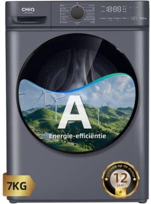 CHiQ CW07123863AX - Wasmachine - 7 KG - Space Pro - 16 programma's - AI Smart - Stoomwassen & Quick Wash- Duits display