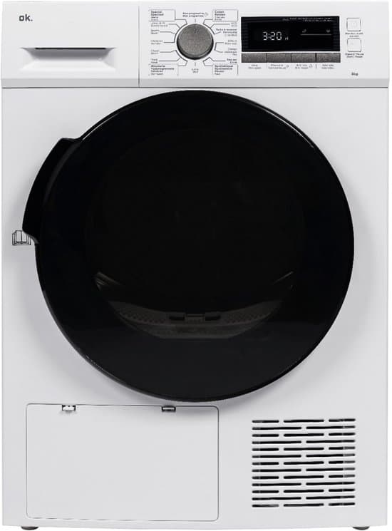OK. OTD 8346 D – Warmtepompdroger – 8 kg – 65 dB – Energielabel D