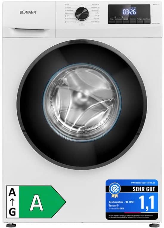 Bomann Wasmachine WA 7175.1 W – 7 kg – Energielabel A