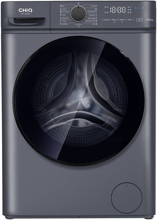 CHiQ CW07123863AX – Wasmachine – 7 KG – Space Pro – 16 programma’s – AI Smart – Stoomwassen & Quick Wash- Duits display