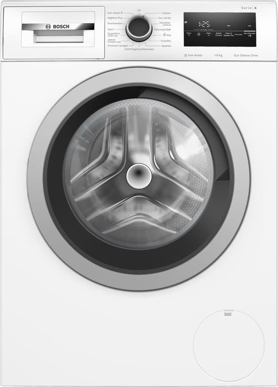 Bosch WAN2827FNL – Serie 4 – Wasmachine met stoom – 1400 rpm – 9kg – Energielabel A – Iron Assist: vermindert kreukels tot 50% – Bespaar water met ActiveWater Plus