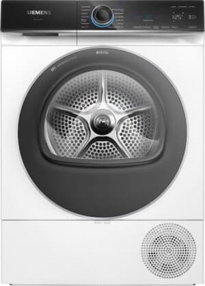 Siemens iQ700 WQ45B2B40, Vrijstaand, Voorlader, Warmtepomp, Wit, Draaiknop, Touch, Rechts- Duits display