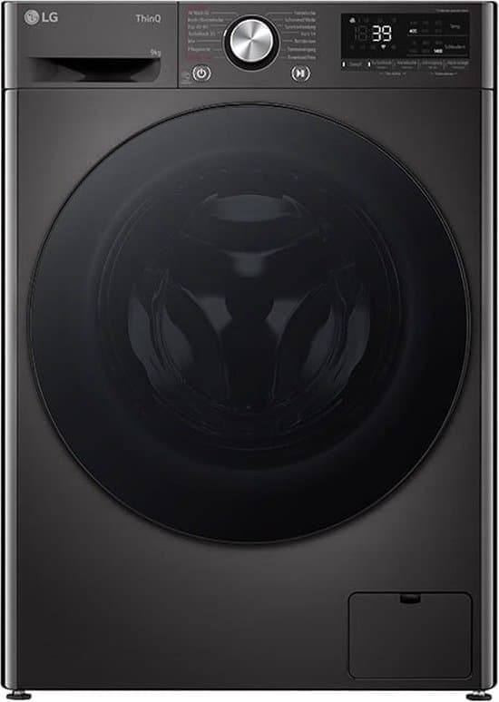 LG F4WR709YB wasmachine Voorlader 9 kg 1400 RPM Zwart Duits display