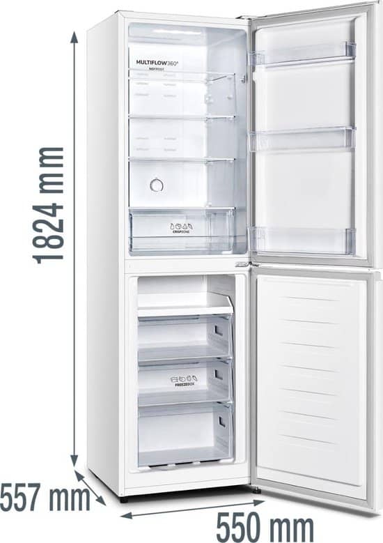 Gorenje Koel-vriescombinatie NRK418ECW4 – 256 liter – Energielabel E