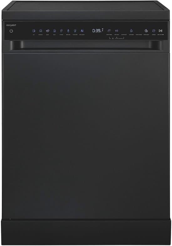 EXQUISIT GSP9616-450B zwarte vaatwasser (vrijstaand met inbouwoptie, 598 mm breed, 45 dB (A), B)