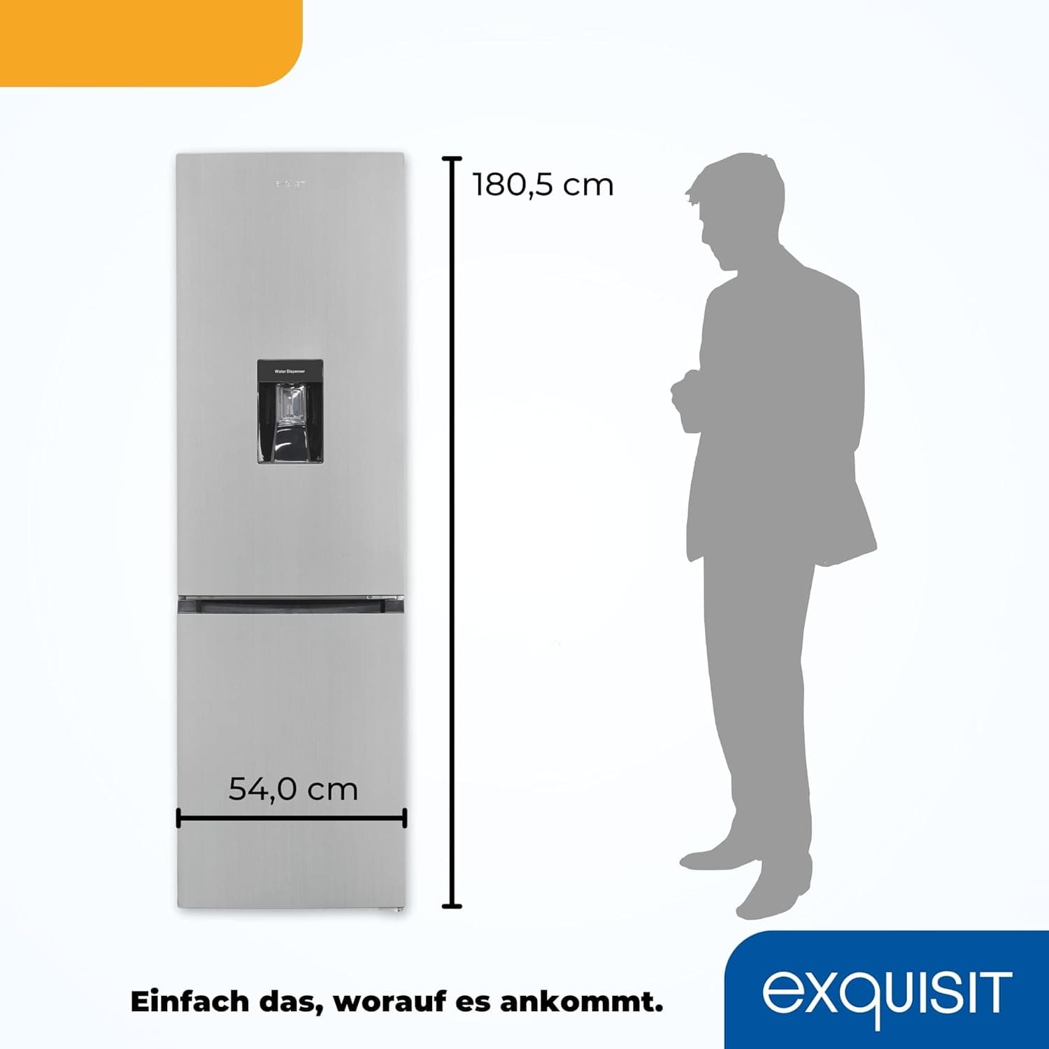 Exquisit KGC265-70-NF-WS-040C Vrijstaand 251 l C Zwart, Wit