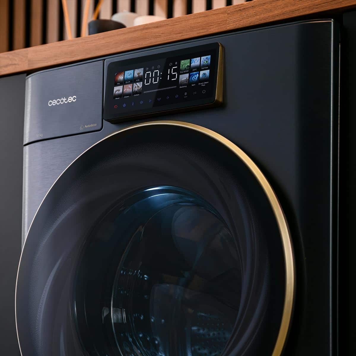Cecotec Bolero Was-droogcombinatie 10-6kg Voorlader Wasdroger 106950 Duits display