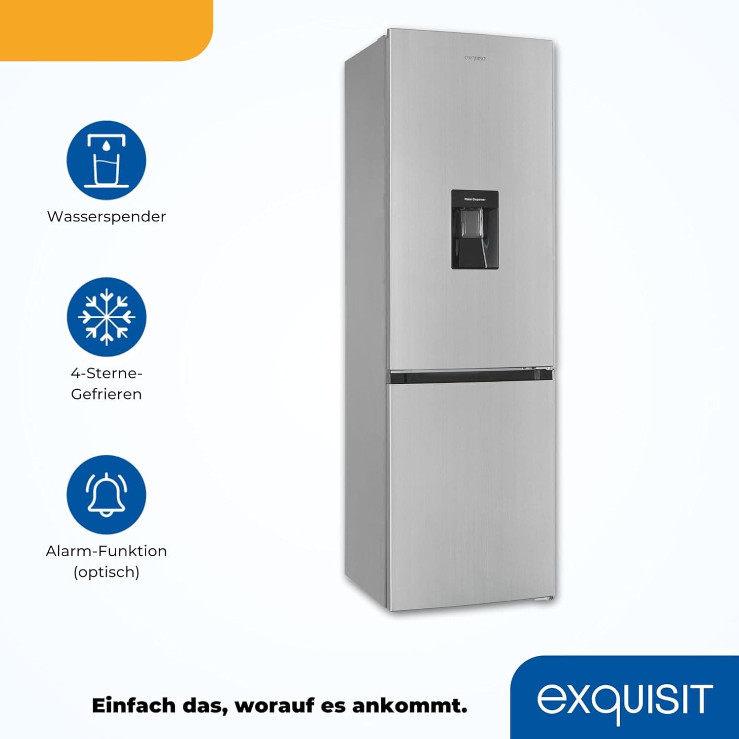 Exquisit KGC265-70-NF-WS-040C Vrijstaand 251 l C Zwart, Wit