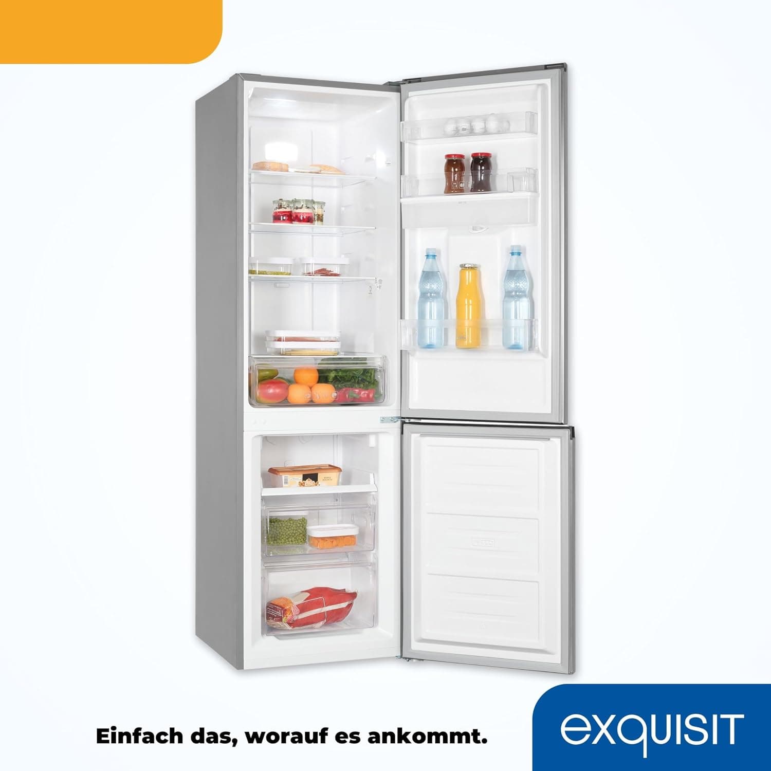 Exquisit KGC265-70-NF-WS-040C Vrijstaand 251 l C Zwart, Wit