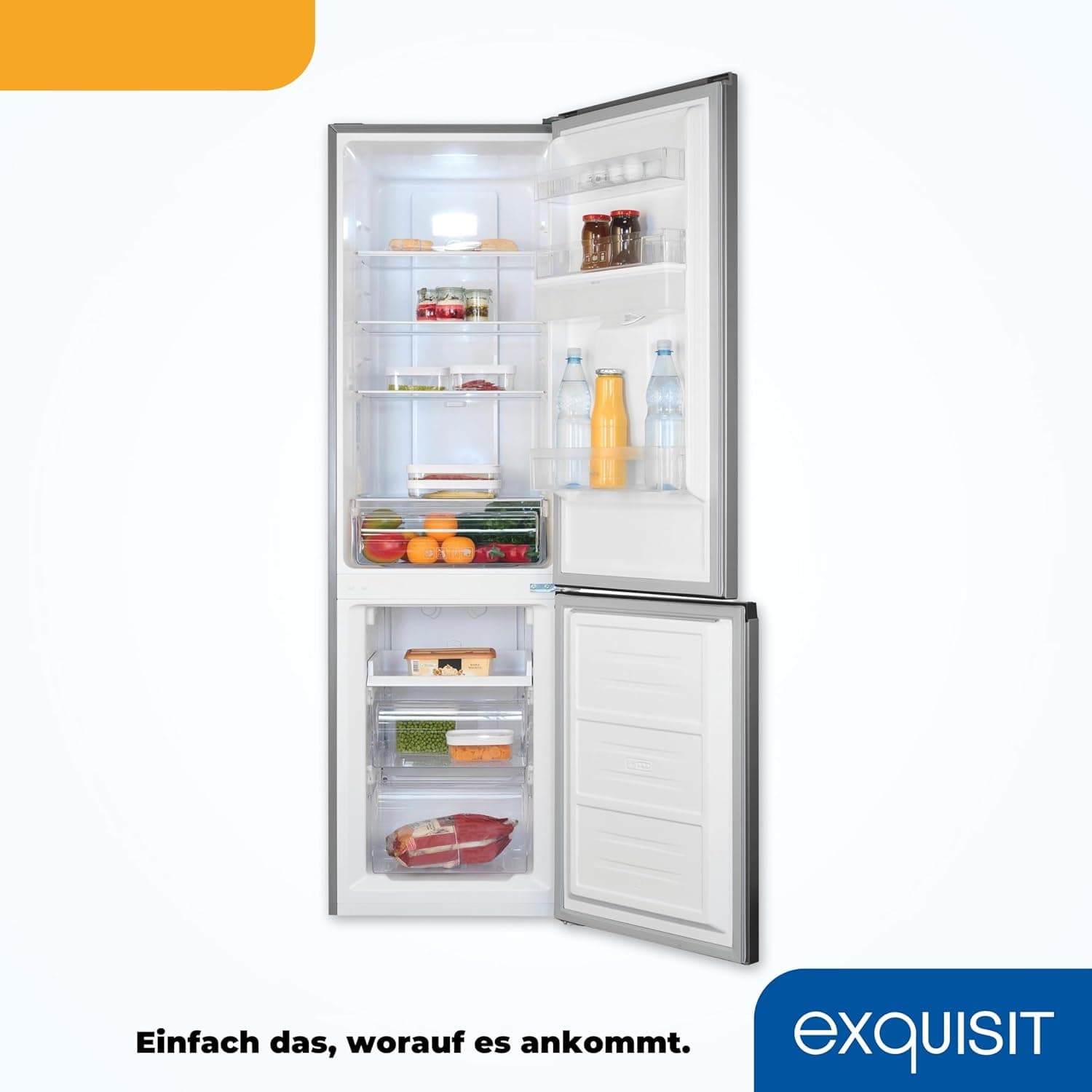 Exquisit KGC265-70-NF-WS-040C Vrijstaand 251 l C Zwart, Wit