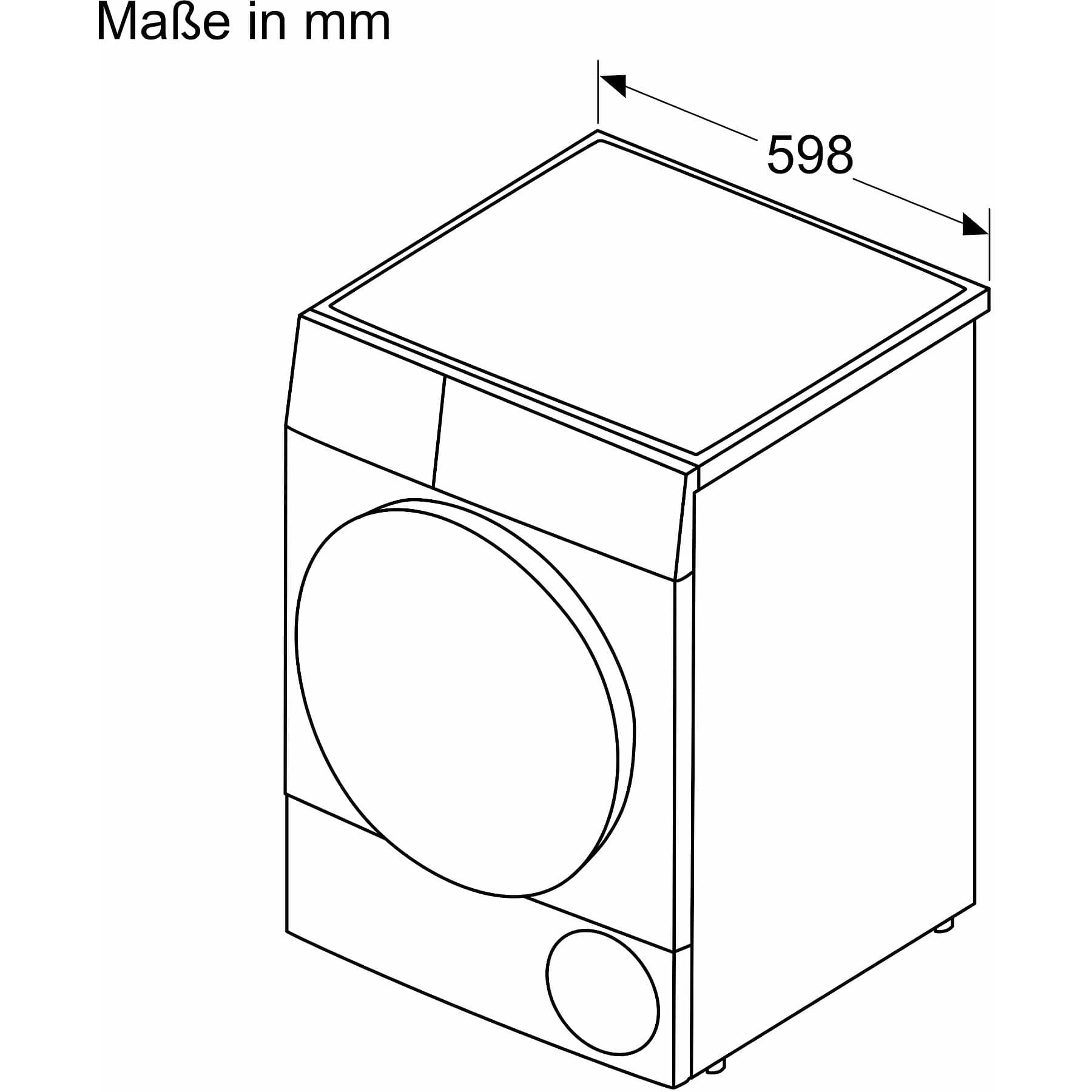 SIEMENS WQ35B2B30 Warmtepompdroger (8 kg, energie-efficiëntieklasse: C, 61 dB(A)), wit) Duits display
