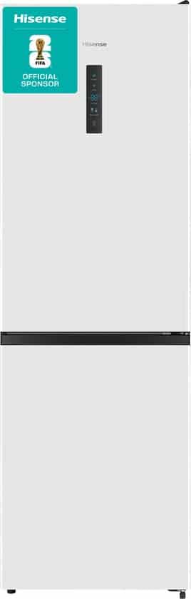 Hisense RB390N4BWC – Koel-vriescombinatie – 304 liter – No Frost – Inverter Compressor – Wit – Energieklasse C – 35 dB – Super Cool & FastFreeze