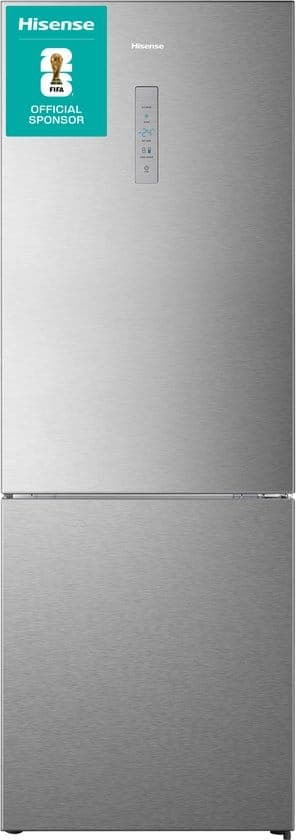Hisense RB645N4BID – Vrijstaande koel-Vriescombinatie – 70cm breed – 495 Liter – No Frost – Fast Freeze – Metal-Tech Cooling – RVS – Energieklasse D