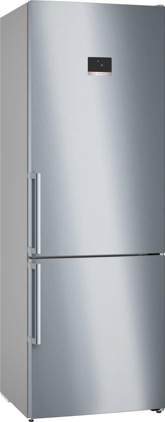 Bosch KGN49AIBT – Serie 6 – Koelkast – Koel-vriescombinatie – 203 x 70 cm – Extra breed – RVS – Energielabel B – Zeer stil- Total No Frost: Nooit meer ontdooien – VitaFresh XXL 0°C: houd etenswaren langer vers met extra ruime vershoudlades